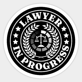 Law Student Law School Graduate Lawyer In Progress Sticker